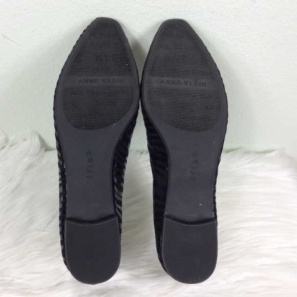 Anne Klein Ohare flats in a black zebra pattern. - Picture 7 of 7